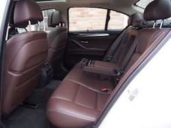 2014 寶馬 BMW 535d xDrive Metallic White rear seats mocha nappa leather