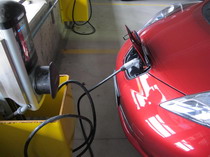 2015 Nissan Leaf Red Charging